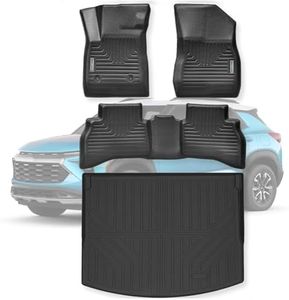 WAYIDSS Floor Mats & Trunk Mat for 2021-2023 2024 2025 Chevy Trailblazer FWD (Non AWD)-Floor Mats & Trunk Mat，TPE All Weather Protection Car Floor Liners with Cargo Liner for Chevrolet Trailblazer
