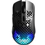 SteelSeries Aerox 5 Wireless - Lightweight Wireless Gaming Mouse - 18000 CPI - TrueMove Air Optical Sensor - Ultra-Lightweight Water Resistant Design – 180+ Hour Battery Life