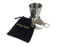 Whiskey Painters Stainless Steel, Collapsible, Travel, Watercolor Palette Cup - Great for Artist On-The-Go,Camper, Hiker, Outdoors Persons. Free refillable travel brush!