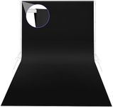 JINSUI 10X20 Ft Black Backdrop Background for Photoshoot, Polyester Fabric Black Curtain for Photography Portraits