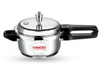 Vinod 18/8 Stainless Steel Pressure Cooker Outer Lid 5 Litre | Unique Sandwich Bottom Cooker | Induction and Gas Base | ISI and CE certified | 2 Years Warranty