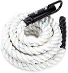 Crown Sporting Goods 6-Foot Thick 1.5" White Poly Dac Gym Climbing Rope