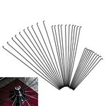 YHUS 10pcs Bike Spokes Stainless Steel Bicycle Spokes, Bicycle Accessories(Black,size:170mm, 10pcs)