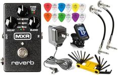 MXR M300 Reverb Electric Guitar Effects Pedal Hi-Fi Analog Dry Path and 6 Distinct Reverb Styles with Tonebird Patch, Multi-Tool, Dunlop Picks and ECB003 9v Power Supply Bundle