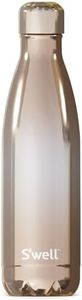 S'well Stainless Steel Water Bottle Triple Layered Vacuum Insulated Containers Keeps Drinks Cold for 36 Hours and Hot for 18 Perfect for On The Go, 17 Ounces, Rose Gold Ombre