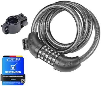 GRIFEMA GAK1203-12, Chaîne Antivol Vélo 120 CM, Serrure de câble pour Vélos, Motos, Trotinette Electrique, Noir
