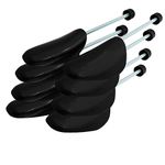 Incutex 4 pairs shoe trees variable size UK 5-11, unisex plastic shoe shape holder, shoe insert, black