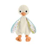 Fisher-Price Baby Sensory Toy Snuggle Up Goose Plush Toy with Jingles for Newborns, Machine Washable, HRB16