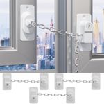 CMINGJ (3 Pack) Child Safety Locks, Adjustable Refrigerator Lock with Keys, for Fridge, Door, Drawers, Toilet and Child Safety Cabinet Lock, door lock, window lock for Kids and Toddlers (White)