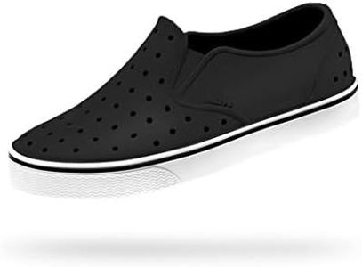 Native Shoes, Miles, Adult Shoe, Jiffy Black/Shell White, 7 Women/5 Men