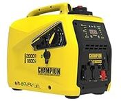 Champion Power Equipment 82001i-DF 2000 Watt LPG Dual Fuel Portable Inverter Generator - 80cc Engine - 11 Hours Runtime - True Sine Wave, EZ Start, Fuel Fill Assist LED, Stackable Design