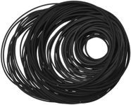 LT Easiyl 240PCS 1MM Recorder Rubber Belts Diameter 26-120mm Folded Length 35-190mm Mix Cassette Tape Machine Belt for DVD CD LD VCR Repeater Drives Black