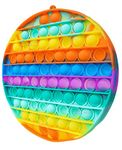 Toyshine Big 70 Bubbles 20 Cms (7.8 Inches) Round Multi-Color Pop Poppers Pot-it Gifts for Girl boy Teens Kids, Sensory Gigantic Oversized Popit- Model B Pop It Toy