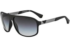 Emporio Armani Men's Ea4029 Sunglasses, Rubber Black/Gradient Grey, 64 mm