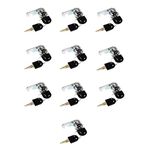 Security Cam Lock, Cabinet Drawer Mailbox Locker Cam Lock, Zinc Alloy Security Cupboard Filing Cabinet Door Lock, Each Lock Has The Same Key, 30mm, 10 Pcs