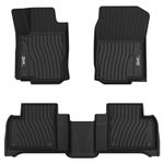 3W Floor Mats for Mercedes Benz GLE (2016-2019) - Benz GLS (2017-2019) Front Rear 2 Rows All Weather Floor Liners Heavy Duty Custom Fit Vehicle Floor Carpet Mats Liner, Black