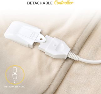 MONHOUSE Electric Sofa Blanket – Beige Heated Throw