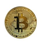 Mridshala Bitcoin Crypto Currency Gold Colour Plated Real Metal 40MM Diameter