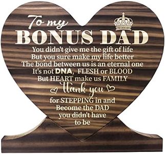 To My Bonus Dad Wood Plaque Sign, You Didn’t Give Me The Gift of Life, Gift Wood Plaque Heart, Unique Gift Idea for Bonus Dad, Bonus Dad Plaque, Meaningful Gifts for Bonus Dad, Father's Day, Christmas