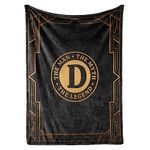 Initial Birthday Gifts for Men, Birthday Gifts for Him, The Man The Myth The Legend Gift Ideas for Dad, Grandpa, Uncle- 300gsm Flannel Blanket- 127cm*165cm-D