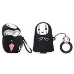 【2 Pack】 3D No Face Man Case for Airpod 2nd/1st,3D Cartoon Anime Cute Airpods Case for Kids Girls Teens Boys,Fashion Kawaii Funny Cool Fun Stylish Character No Face Man Soft Case for Airpod 2nd/1st