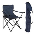 CBEX Polyester Portable Folding Camping Collapsible Big Chair (Multicolour) - Lightweight and Durable Outdoor Chair with Free Carry Bag