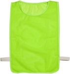 Champion Sports Deluxe Adult Mesh Pinnie, Neon Green - 12 Pack