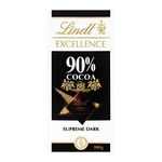 Lindt EXCELLENCE Dark 90 Percentage Cocoa dark chocolate bar, 100 g