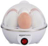 Amazon Basics Electric Egg Boiler | 3 Boiling Modes | Automatic Operation | Overheat Protection|75ml|Plastic|White