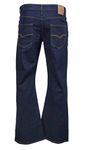 LCJ Denim Men's Super Flare Jeans Stretch Indigo Indie 70s Bell Bottoms (32W 32L)