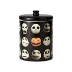 Enesco Disney Ceramics Nightmare Before Christmas Jack Skellington Cookie Jar Canister, 9.25 inch, Black