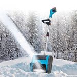 INMOZATA Cordless Snow Blower, 25cm Width Electric Snow Shovel with Adjustable Direction, Ergonomic Telescopic Electric Snow Blower, for Makita 18V~21V Battery (Not Included)