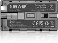 Neewer 7.2V 2600mAh Rechargeable Li-ion Battery Pack Replacement for Sony NP-F550/570/530 Compatible with Sony HandyCams Polaroid Other LED On-Camera Video Lights Using NP-F550 Batteries