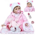ZIYIUI Reborn Dolls 22 inch 55cm Realistic Baby Dolls Soft Silicone Vinyl That Looks Real Reborn Baby Dolls Girls Real Life Newborn Baby Toys
