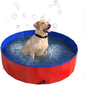 Pet Pool and Bathing Tub-Foldable with Carrying Bag Included, Travel Friendly Tub for Bathing or Playtime-for Dogs, Cats and More, 47x12 by Petmaker