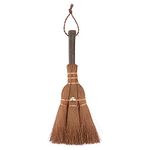 1pc Mini Brown Broom Tea ceremony brush Computer Kids Desk for Small Broom Mini Cleaning Palm Mini Broom Whisk Broomstick Straw Handheld Brush Brown Desk Mini Palm Broom Car Child Brown Silk Keyboard