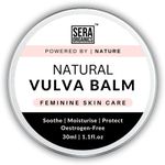 Natural Vulva Moisturiser for Vaginal Dryness - Menopause Support, Oestrogen-Free Vulva Balm, Relieves Irritation, Itching, Chafing, Odour, and Discomfort (30ml) by Sera Organics