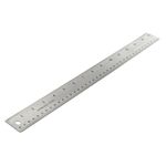 Officemate OIC Classic Stainless Steel Metal Ruler, 15 inches with Metric Measurements (66612)