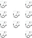 Klykon Vx-261 Earpiece Covert Acoustic Tube Bodyguard Ear Piece Headset with Mic for Motorola Vertex Standard 2 Way Radio VX-231,VX-351,10 Pack