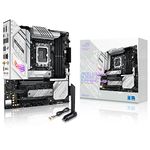 ASUS ROG STRIX B760-G GAMING WIFI Intel B760 LGA 1700 white mATX motherboard with 12 + 1 power stages, DDR5, PCIe 5.0 x16 SafeSlot, two PCIe 4.0 M.2 slots, WiFi 6E, 2.5G Ethernet, and Aura Sync