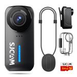 SJCAM C110 Magnetic Mini Body Camera,4K 200min | 64GB Card Bodycam with Audio & Video Recording, EIS Stabilisation,8x Zoom,30M Waterproof Pocket Action Cam WIFI Vlogging Camera,f/2.0 POV Cam,Black