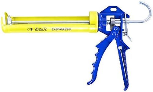 S&R Pistolet à Cartouches Silicone en Métal. Pour Calfeutrer Cartouches de Silicone et autres jusqu'à 310ml, Transmission de force 12:1