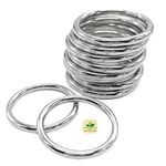 Zazza Home Decor - Metal Rings Plant Hangers Steel Silver Rings Metal Metal Macrame10 Pack 60mm Small Metal O Rings