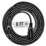 Black Extension Cord 6 feet for Ind