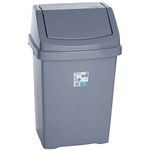 Wham 11755 SWING BIN, SILVER/GREY, 50L