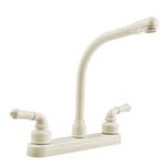 Dura Faucet (DF-PK210C-BQ) Hi-Rise RV Kitchen Faucet with Classical Levers (Bisque Parchment)