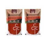 Conscious Food Kashmiri Red Chilli Powder | 200g (100g X 2) | Iron-Pounded | 100% Natural