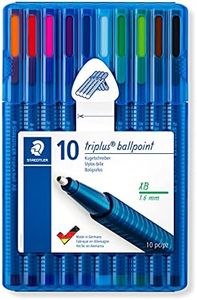 Staedtler 437 XBSB10 Triplus Ballpoint Pen, Assorted (Pack of 10)