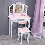 Nromant Kids Vanity Table and Chair