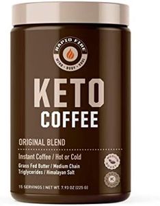 Rapid Fire Ketogenic Fair Trade Instant Keto Coffee Mix, Supports Energy & Metabolism, Weight Loss, Ketogenic Diet 7.93 oz. Canister (15 servings)